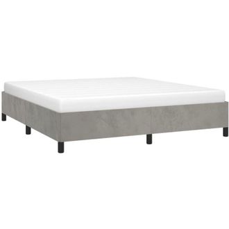vidaXL Bed Frame without Mattress Light Grey 135x190 cm Double Double Velvet vidaXL