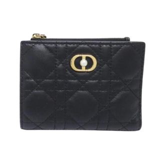 Dior Pre-owned Wallets, female, Black, Size: ONE SIZE Pre-owned Joli Dahlia Lambskin Wallet