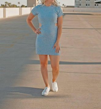 Promesa Cut-Out Sweater Dress In Blue