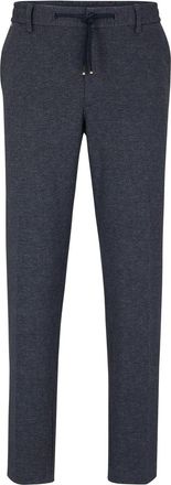 HUGO BOSS Mens Kane Solid Patterned Straight Chinos in Dark Blue - Size 34W/32L