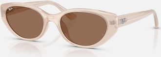 Ray-Ban Womens Bio-Based Sunglasses In Polished Opal Beige