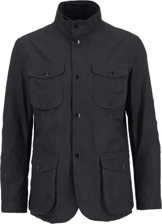 Barbour Gewaxte Katoenen Jas Ogston Zwart - Heren - Zomerjassen - Zwart - 2XL - Katoen - Jassen