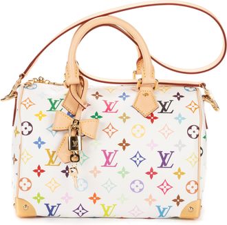 Louis Vuitton Pre-owned Womens Ltd. Ed. LV x Takashi Murakami Speedy Bandouli&egrave;re 25 25 Crossbody - White - One Size