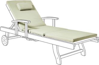 Beliani Beliani - Coj&iacute;n Para Tumbona De Exterior Lino De Poli&eacute;ster Verde Toscana/java/amantea