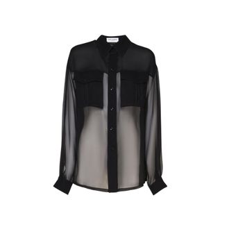 Saint Laurent Silk Crepe Muslin Shirt