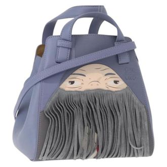 Loewe Pre-owned Lederen Handtas - Dames - Pre-owned - Blauw - Maat: ONE Size Leer