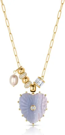 Thatch Soir&eacute;e Necklace in Blue Lace at Nordstrom