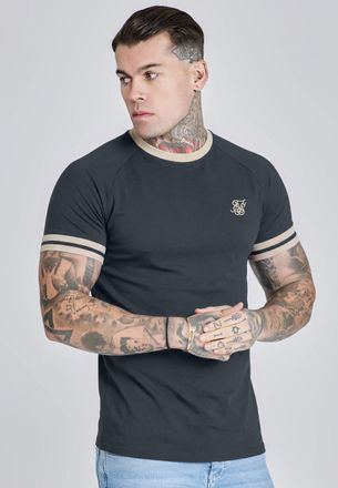 Siksilk Mens Black,Ecru Tournament T-Shirt XXL