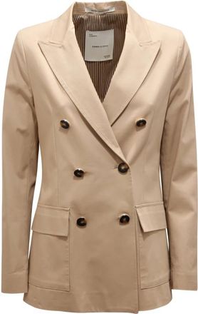 Emma & Gaia Dames, Jassen, Beige, Maat: XS