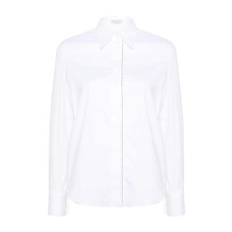 Brunello Cucinelli Dames, Blouses & Shirts, Wit, Maat: M Katoen