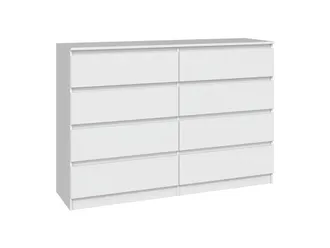 Hucoco Milano - Cassettiera Moderna Per Camera / Soggiorno / Ufficio 40x138x97 - 8 Cassetti Scorrevoli - Mobile Contenitore - Cassettiera