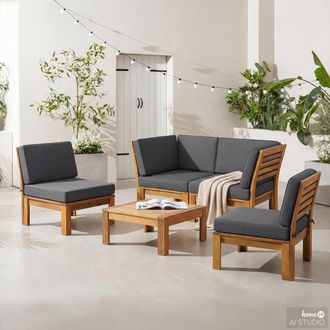 Jardi Set di sedute lounge Lexi 5 pezzi, Jardi