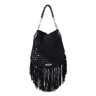 Jimmy Choo London Pre-owned Tatum Hobo Bag - Dames - Pre-owned - Zwart - Maat: ONE Size Leer