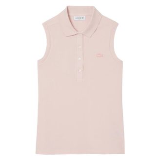Lacoste Sleeveless Tops, female, Pink, Size: 3XS Slim Fit L.12.D Sleeveless Stretch Polo