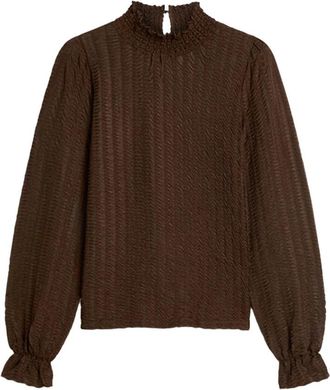 Summum Dames, Blouses & Shirts, Bruin, Maat: XL