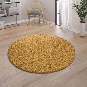 Paco Home Paco Home Alfombra Pelo Largo Amarilla Salón Shaggy Suave Resistente Mullida Robusta 200x280 cm