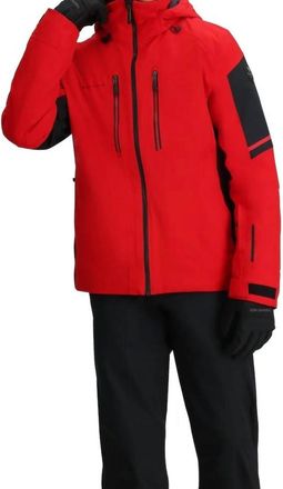 Obermeyer Charger Long Sleeve Ski Jacket In Fresno Red Ii