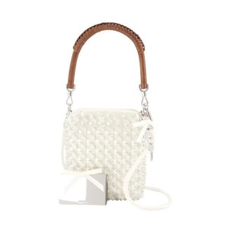 Self Portrait Crystal Chainmail Mini Bag - Dames - Handtassen - Beige - ONE Size - Satijn - Tassen