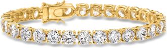 Ross-Simons CZ Tennis Bracelet in 18kt Gold Over Sterling