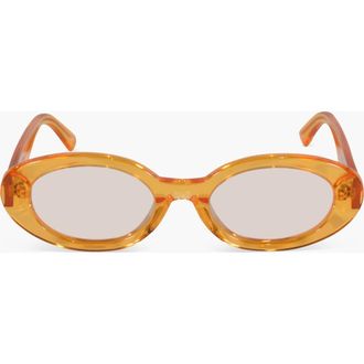 The Celect OVAL Sunglasses in Orange at Nordstrom