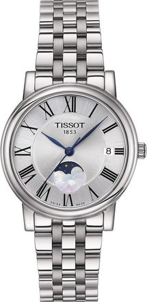 Tissot T-Classic Carson Premium Moonphase Bracelet Watch, 32mm in Silver at Nordstrom