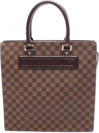 Louis Vuitton Damier Brown Ebene Coated Canvas Leather Tote Bag (Pre-Owned)