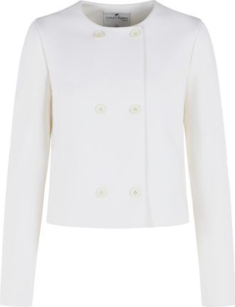 Courr&egrave;ges White Wool Blend Jacket