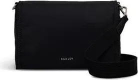 Radley London Halley Row Medium Flapover Crossbody Bag in Black at Nordstrom