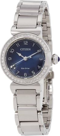 Citizen L May Bells Crystal Eco-Drive Blue Dial Ladies Watch EM1120-87L