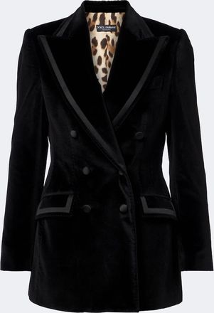 Dolce & Gabbana Cotton and silk-blend velvet blazer