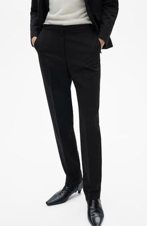 Mango Straight Leg Suit Pants in Black at Nordstrom Rack, Size 6