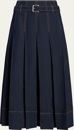 Cinq &agrave; Sept Rylee Pleated A-Line Midi Skirt