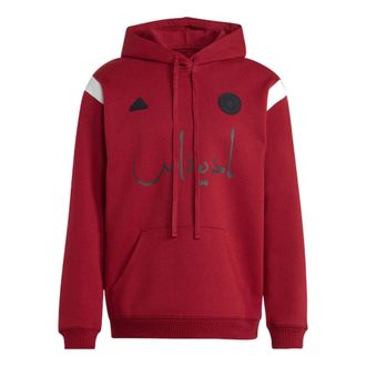 adidas (WMNS) adidas 32 Teams Oversized Overhead Hoodie Red HS5908