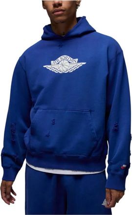 Nike Jordan Rare Air Fleece Pullover Hoodie - Heren - Sportshirts - Blauw - L - Katoen - Fitness