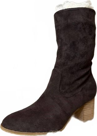 Corkys Footwear Womens Wicked Slouch Ankle Faux Suede Boots In Chocolate