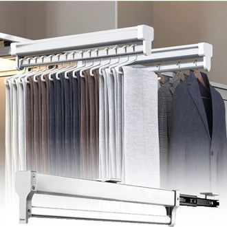 OEM 1 Unidad De Riel Extensible De 45 Cm Para Armario, Riel Deslizante Para Armario De 35-80 Cm, Soporte Organizador Ideal Para Armario