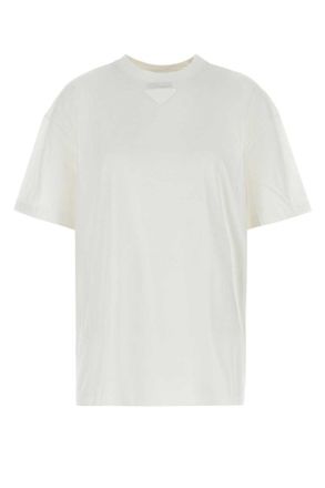 Prada White Crewneck Oversized T-Shirt
