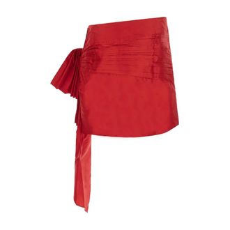 Rotate Mini Gonna con Fiocco - - Skirts - Donna - Rosso - L