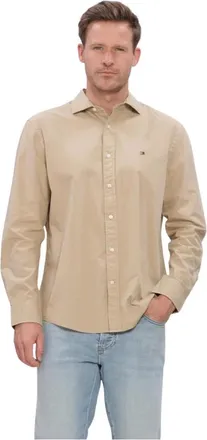 Tommy Hilfiger Heren, Overhemden, Beige, Maat: XL