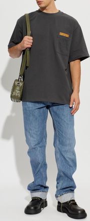 Bottega Veneta T-shirt With Pocket, Mens, Grey