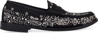 Rhude BLACK BANDANA LOAFERS