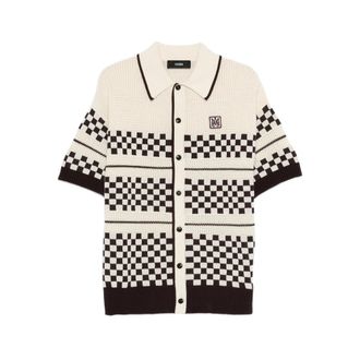 Amiri Checkered Mesh Logo-patch Shirt