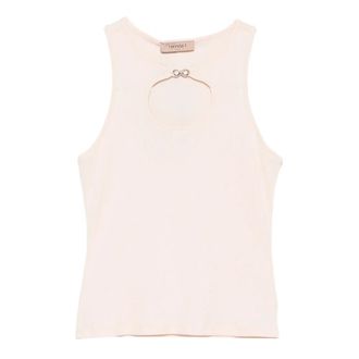 Twinset Sleeveless Tops, female, Pink, Size: M 13144 Top