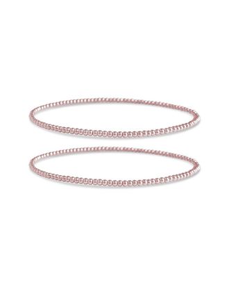 Sterling Forever 14K Gold Beaded Stretch Bracelet Set