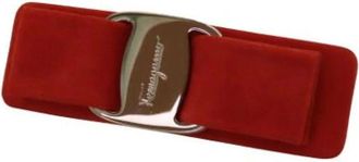 Ferragamo Pre-owned Accessories, female, Red, Size: ONE SIZE Pre-owned Suede Hair Accessory