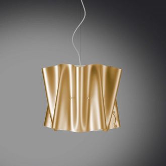 Linea Zero Linea Zero - L&aacute;mpara De Suspensi&oacute;n Folio Pantalla Polilux Oro Di&aacute;metro 40x H37 Cm