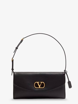 Valentino Garavani Borsa a spalla DeVain in pelle con VLogo Signature in metallo - VALENTINO GARAVANI - gender_Woman