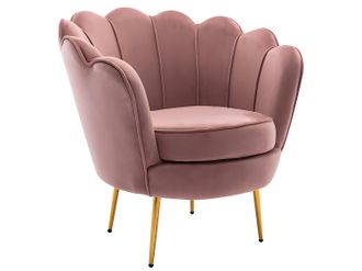 Vente-Unique Sill&oacute;n de terciopelo DANDELION - Rosa de Pascal Morabito