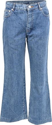 A.P.C. A. P.C. High-Rise Flared Jeans in Blue Cotton