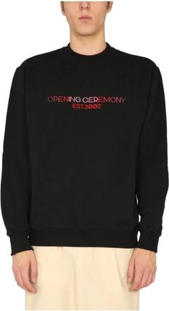 Opening Ceremony Geborduurd Logo Sweatshirt - Heren - Sweatshirts - Zwart - S - Hoodies & sweatvesten
